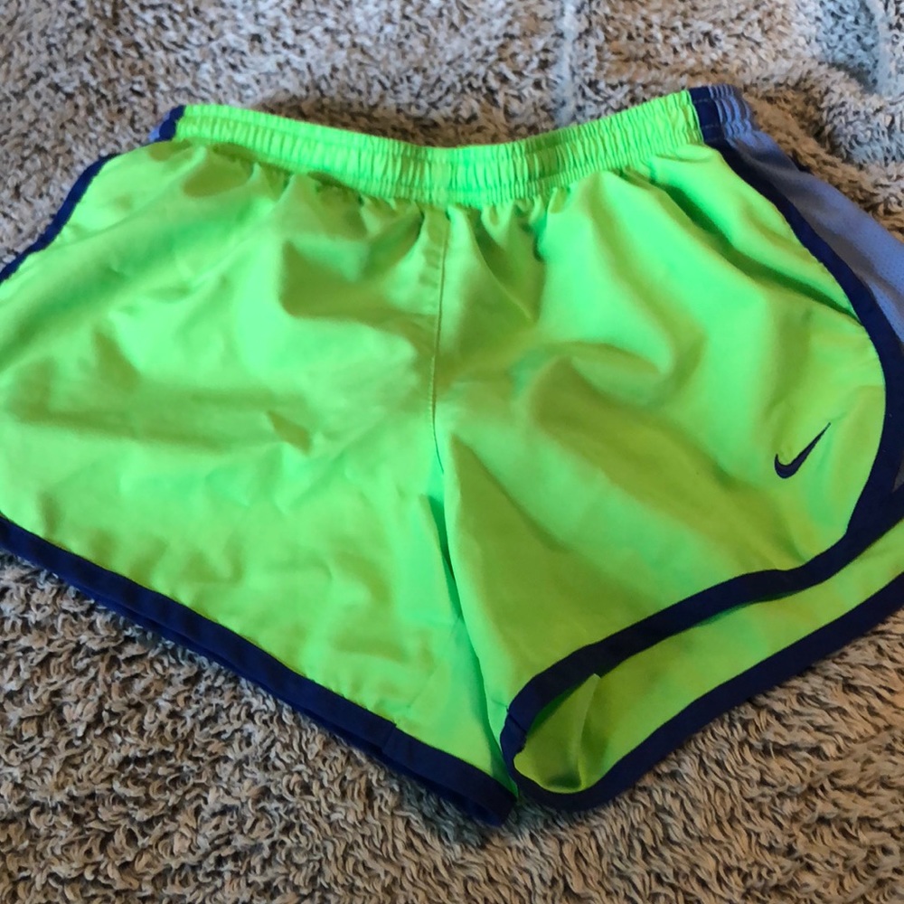 Girls Green Nike Shorts